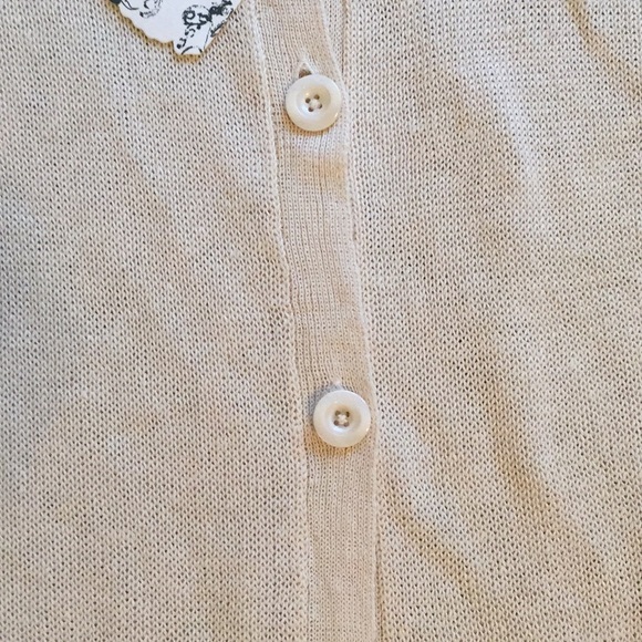 NWOT Monoreno Ivory Lace Trim Long Sweater - Picture 4 of 13